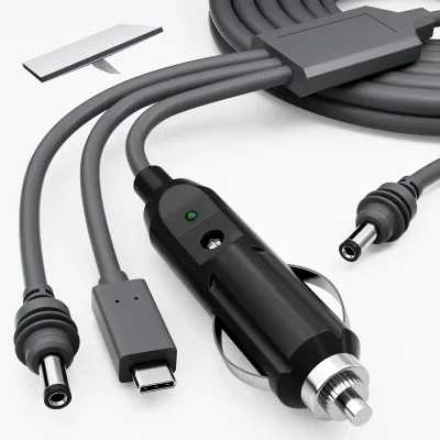 3 in 1 100W USB-C DC Car Power Cable for Starlink Mini,12-24V RV Boat Vehicle Charging Cord Starlink Accessories 5M/3M