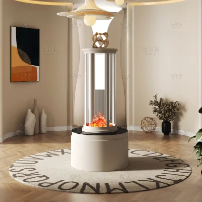 Luxury Free Standing Electric Fireplace Mantel Living Room Decoration Items Mesa De Centro Modern Home Decor Designer Fireplace