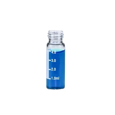 4ml 13-425 clear Glass Screw Thread Hplc Vial with Patch for Hplc Machine