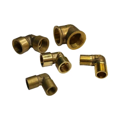 Threaded Plumbing Fittings 1/8"-2" Brass Pipe Fittings Connector Elbow Coupling Connector Adapter Nipple Brass Fitting