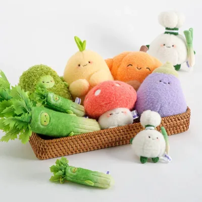 Cute Vegetable Plush Toy for Girls Soft Plush throw pillow Vegetables Design soothing Plush doll keychain