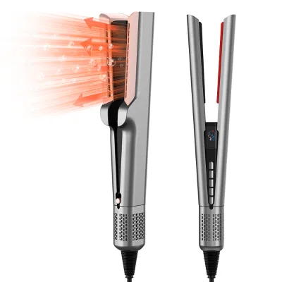 Factory Custom Hair Dryer Air Straightener Flat Iron No Heated Plates No Damage Hair Straightener 2 in 1 Dry Styling Blower Tool