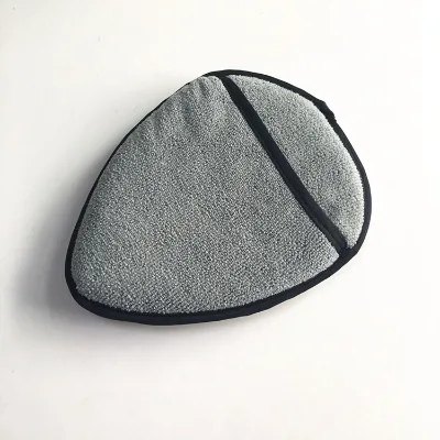 Premium Car Detailing Double Side Triangle Microfiber Sponge Applicator Pad With Microfiber and Mesh Pockets