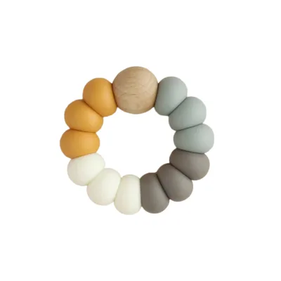 Play Gym Pacifier Clip Chain Silicone Beads Clip Toddler Toys Pram Baby Wooden Teether