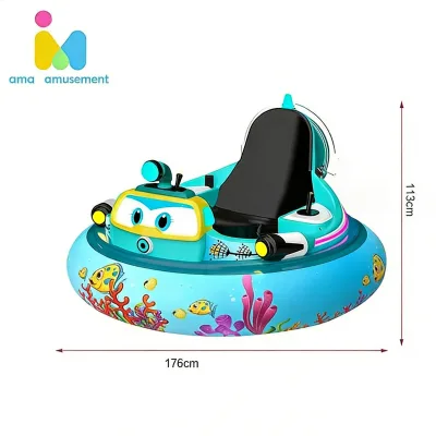 Commercial 12V Battery Operated Inflatable Bumper Cars with Track for Shopping Malls and Indoor Amusement Parks
