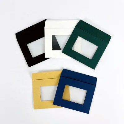 Printed LOGO File Bag sealed Film Transparent Kraft Paper Window Envelope