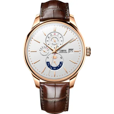Company Lobinni 16066 Erkek Kol Saati Wholesale Brand Watch Genuine Leather Automatic Wrist Watches China SHANGHAI Men 4 Colors