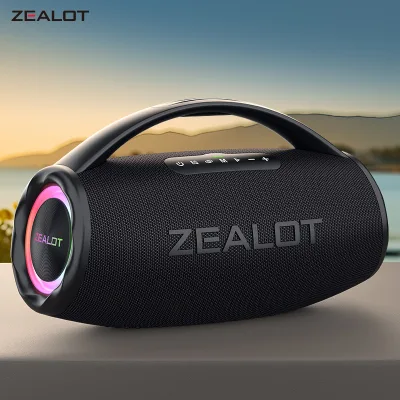 Zealot S97 Party Audio Player 80W Outdoor Speakers Professional Powerful Wireless Portable Handle Rgb Colorful Light Speaker