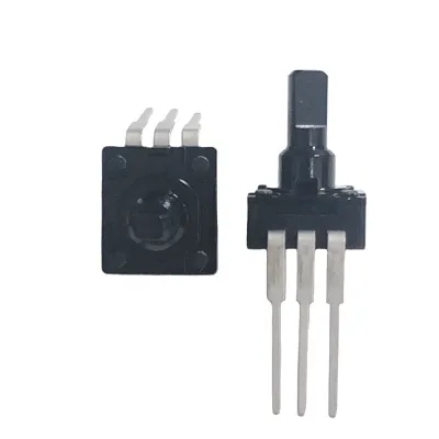 DB-10KV Series Plastic Shaft Single Gang Rotary Potentiometer Long Vertical Pins