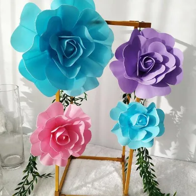 Wholesale Artificial Large Flower Decorative Giant Foam Rose Background Flower