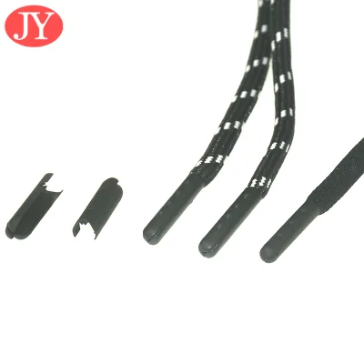 20mm Matte Black Color Aglet for 6mm Drawcord Copper Material Round Bullet Shape Brass Material Aglet for Drawcord