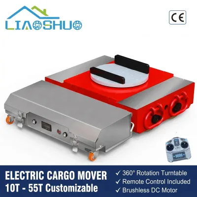 CE Certified 20Ton 750W Self Propelled Industrial Cargo Mover Electric Tank Cart Factory Production Line