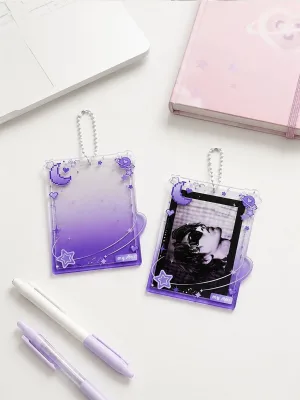 Welcome Custom Starry-sky Trail Creative Design Acrylic 3 Inch Photo Card Holder Welcome Custom Creative Shape for Kpop Yourself
