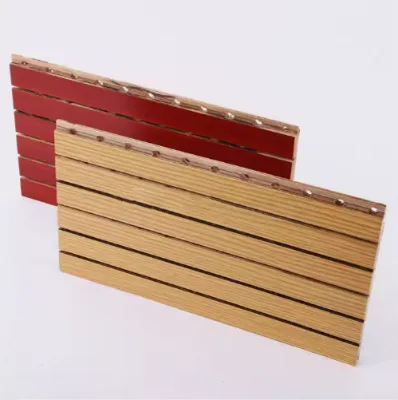 Waterproof Board Absorption-Diffuse Oak Solid Wood Wooden Groove Acoustic Panels for Home Theater