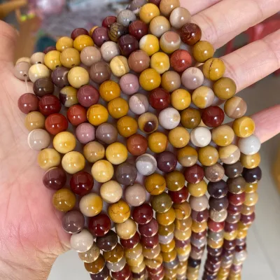 Natural Mookaite Jasper Gemstone Round Beads Semi-precious Stone Loose Beads Spacer Stone Beads for Jewelry Making 4-12mm