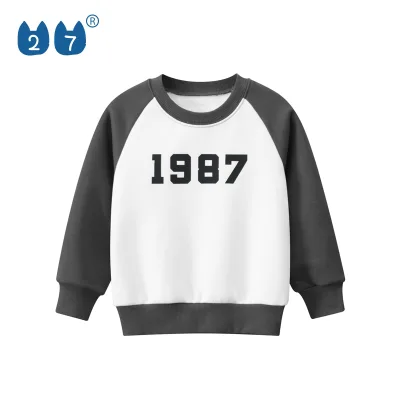 Wholesale Custom Logo 300Gsm Kids Plain Thick Baby Boy Clothes Fleece Sweatshirts
