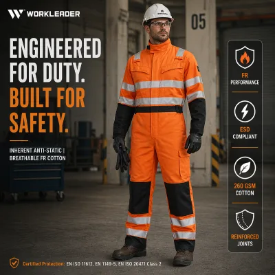 Modacrylic Cotton Inherent Flame Resistant Anti-Static Bib Pants Arc Flash Protection Reflective Level B Protection Safety