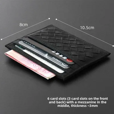 Personalized Logo RFID Blocking Anti-magnetic Card Holder Luxury Premium Card Wallet Hand-Styled Patterned Designs Fashion