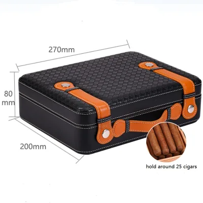 Custom Brand Luxury Leather Wrapped Cedar Wood Cigar-humidor-china