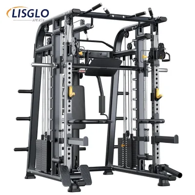 Wholesale Modern Multi-Functional Smith Machine Safety Durable Adjustable Barbell Squat Rack Gym Equipment Q235 Material Unisex
