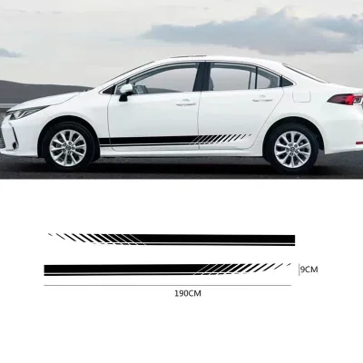 Car Door Body Scratch Covers Decorative Long Stripes Sports-Style Universal Personalized Adhesive Car Stickers