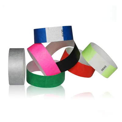 Custom Printable Tyvek Wristbands Printing Waterproof Bar Party Water Park Event Entry Wristband with Logo