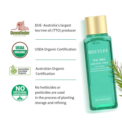 BREYLEE Best Organic Facial Toner Acne-Prone Skin Natural Ingredients Vitamin C Collagen Hyaluronic Acid Centella Facial Toner