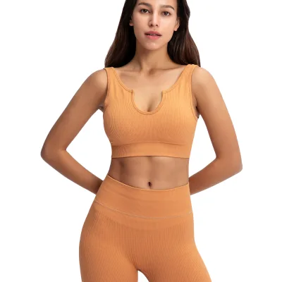 Professional Supplier Lightweight Sweat Wicking Seamless Women Yoga Sets Seamless Leggings and Bra Set
