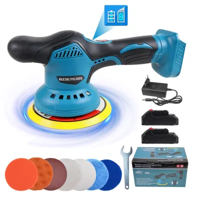 Electric Cordless Gear Dual Action Industrial & DIY Car Polisher 21V Portable Adjustable Machine for Pin Battery