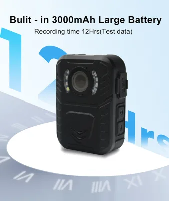 140° Wide Angle Night Vision Body Worn Camera with CMOS Sensor and H22 Ambarella Chip