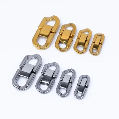 316 Stainless Steel Fold Over Clasps Closure Gold End Caps for Bracelet Jewelry Component Handmade Supply Bracelet Connector