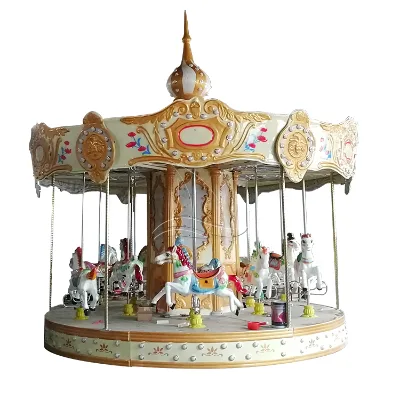 Premium 16 Seats CE Certified Carousel Equipment with Music System for Festivals