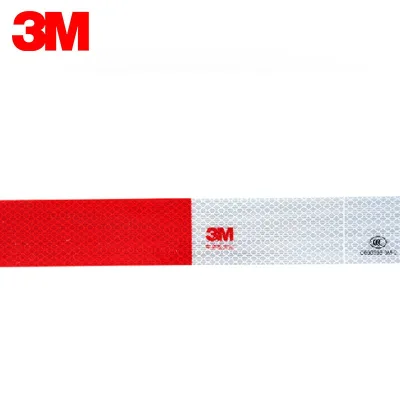 High Intensity Red White Reflective Strip Tape Infrared Radium Reflective Material for Car Warning for Night Time Visibility