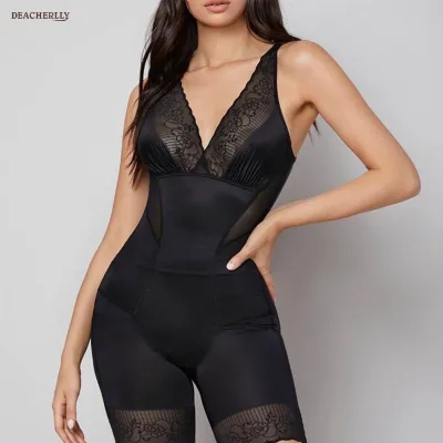 Full Body Shaper for Women Tummy Control Shapewear Bodysuit Tank Top V Neck Bra Butt Lifter Thigh Slimmer
