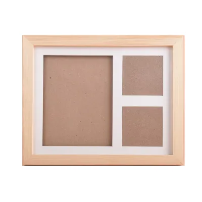 Baby Picture Frame with Three Openings, Minimalist Wood Frame, Ideal for Infant Photos Display