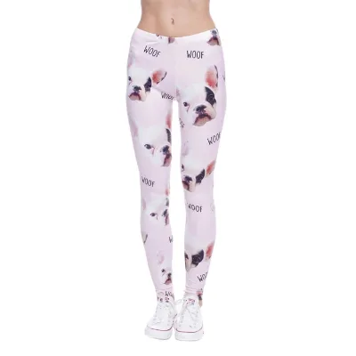 Custom 3D Denim Vintage Style Anti-Bacterial Breathable Snag-Resistant Ankle-Length Workout Leggings Spandex/Polyester Blend