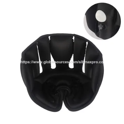 Ergonomic Inflatable Air Seat Cushion with Breathable Bamboo Fiber Cover for Car Office and Travel Comfort
