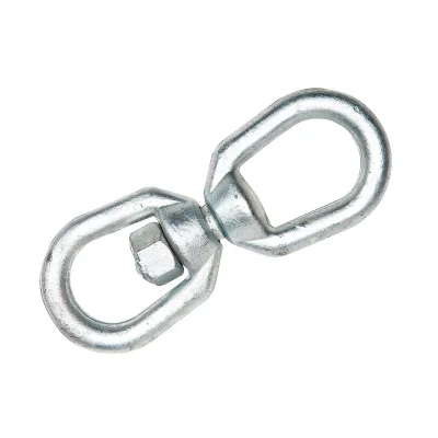 Galvanized Eye and Eye G-402 Regular Swivels Drop Forged Carbon Steel Eye Eye Chain Swivel