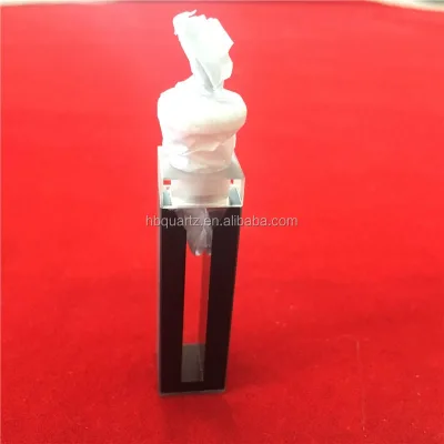 Sealed Semi-Micro Quartz Cuvette (Rectangular Shape Volatile Solution Sample Cell/With Plug Micro) for UV-Visible Made in China
