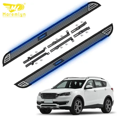 Maremlyn Customized Decorative Accessories Solar Power With LED Step Run Board Nerf Bar For Chery Jetour X70