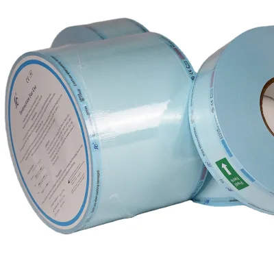 Steril Pouch Roll Surgical Instruments Packaging Flat Bag Roll EO Sterilization 0.05mm Composite Membrane Medical Dialysis Paper