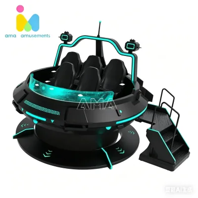 Commercial Vr Machine Driving Spaceship With 5 Seats Simulator Virtual Reality Game Machine