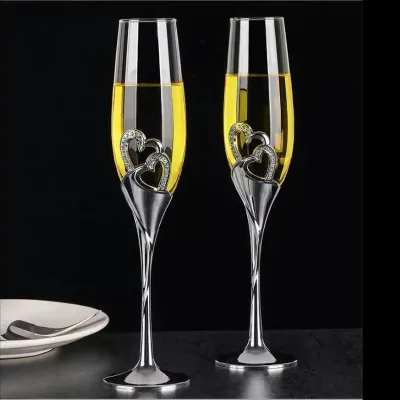 Creative Crystal Bubbles Champagne Glasses Red Wine Glasses Set Transparent Glass Love Wedding Wine Glasses