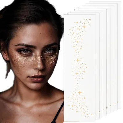 Environmentally Friendly Waterproof Makeup Tattoo Stickers New Facial Party Temporary Eye Tattoos for Face Safe Paper