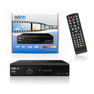 Hot in Europe Dvb-t2 H.265 FTA TV Box Support 10 Bit LAN WIFI You-tube EPG PVR Function H.265 Digital TV Decoder.Free Custom