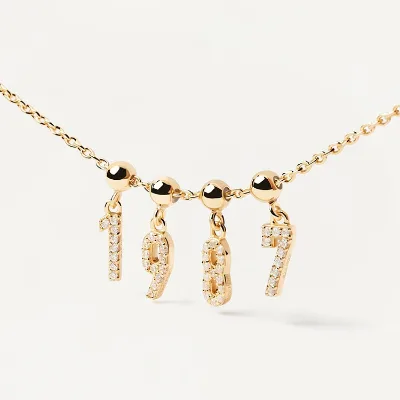 Wholesale 925 Sterling Silver Zircon Digit Ball Pendant Necklace 18 Gold Plated Diy 0-9 Digit Pendant Necklace to MydAUGHTER