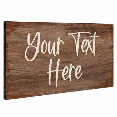 Custom Logo Retro Wooden Wall Signs Classic Style 3D UV Printing Advertisement Painted Board Decoration From Top Factory