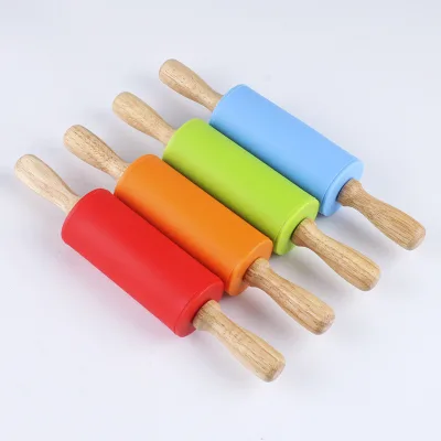 Baking Tools Small Silicone Children Roller Rolling Pin  Pressing Pin Flour Stick Stick Rolling Pin