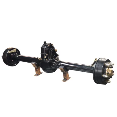 Full Suspension Rear Axle with High Speed Low Speed Gear Box Differential for Electric Loading Tricycle