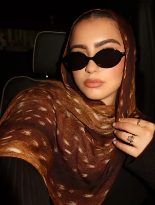Premium Digital Print Modal Hijab Luxury Deer Pattern Artistic Scarf High GSM Soft Breathable Jersey Shawl for Boutiques